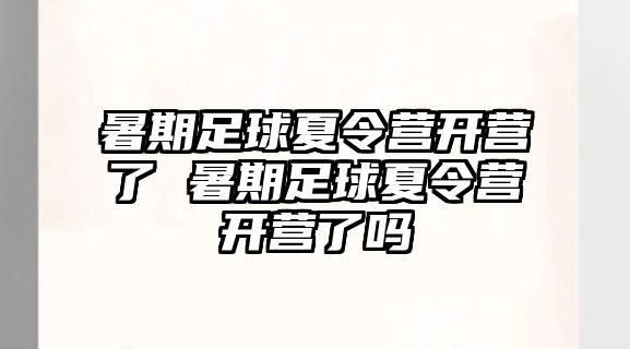 暑期足球夏令營(yíng)開(kāi)營(yíng)了 暑期足球夏令營(yíng)開(kāi)營(yíng)了嗎