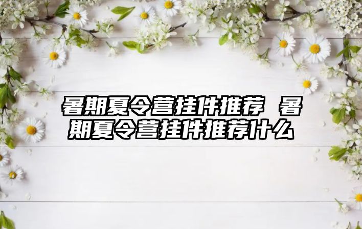 暑期夏令營掛件推薦 暑期夏令營掛件推薦什么