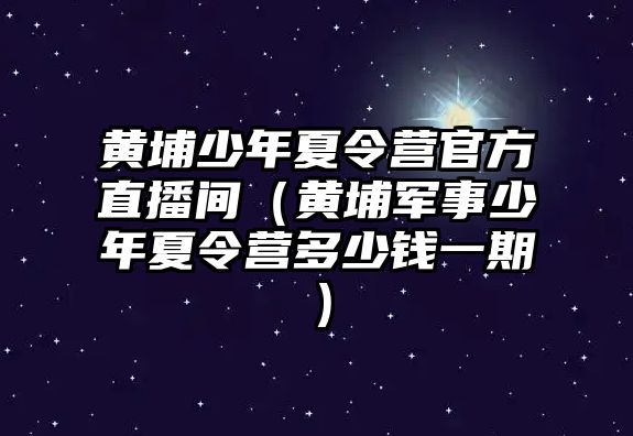 黃埔少年夏令營官方直播間（黃埔軍事少年夏令營多少錢一期）