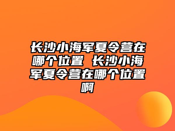 長沙小海軍夏令營在哪個位置 長沙小海軍夏令營在哪個位置啊