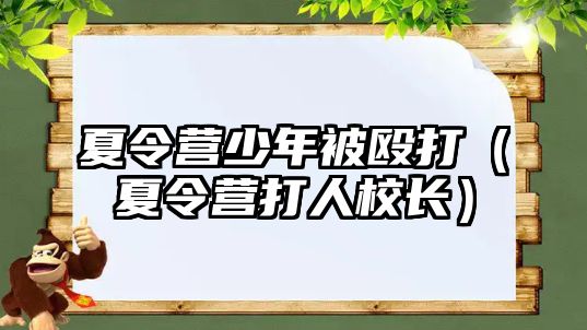 夏令營少年被毆打（夏令營打人校長）