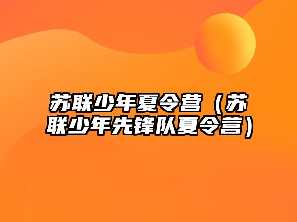 蘇聯少年夏令營（蘇聯少年先鋒隊夏令營）