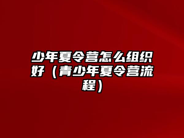 少年夏令營怎么組織好（青少年夏令營流程）