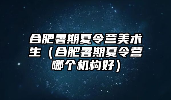 合肥暑期夏令營(yíng)美術(shù)生（合肥暑期夏令營(yíng)哪個(gè)機(jī)構(gòu)好）