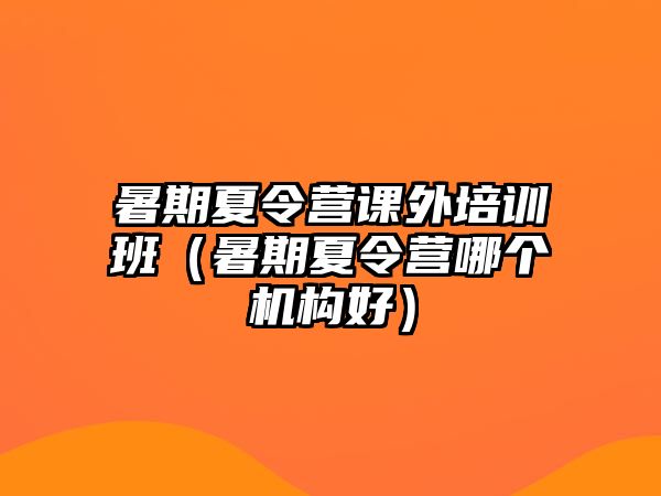 暑期夏令營課外培訓班（暑期夏令營哪個機構好）