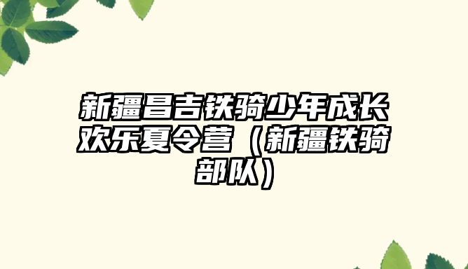 新疆昌吉鐵騎少年成長歡樂夏令營（新疆鐵騎部隊）