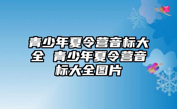 青少年夏令營音標(biāo)大全 青少年夏令營音標(biāo)大全圖片