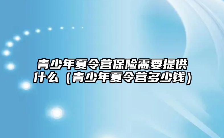 青少年夏令營保險需要提供什么（青少年夏令營多少錢）