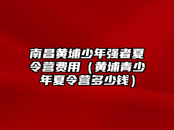 南昌黃埔少年強(qiáng)者夏令營費(fèi)用（黃埔青少年夏令營多少錢）