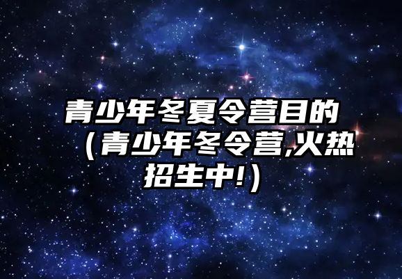 青少年冬夏令營目的（青少年冬令營,火熱招生中!）