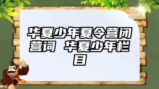 華夏少年夏令營閉營詞 華夏少年欄目