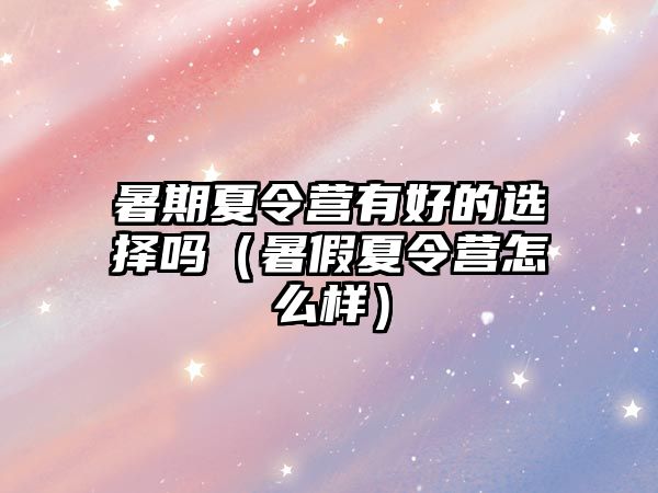 暑期夏令營有好的選擇嗎（暑假夏令營怎么樣）