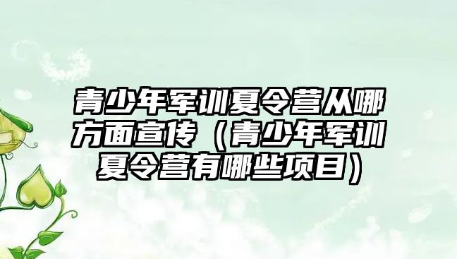 青少年軍訓夏令營從哪方面宣傳（青少年軍訓夏令營有哪些項目）