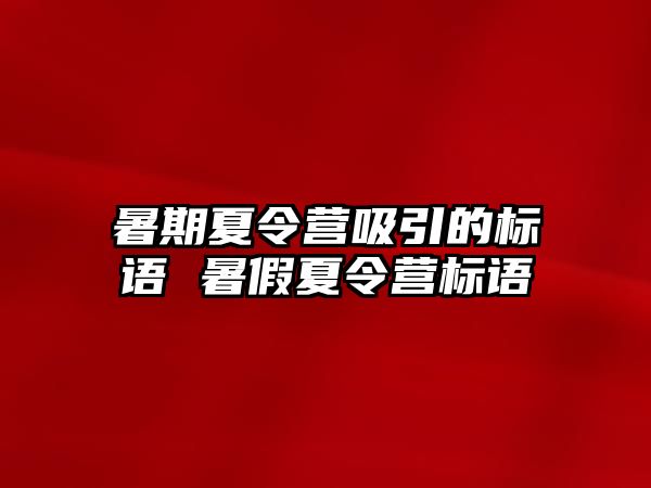 暑期夏令營吸引的標語 暑假夏令營標語