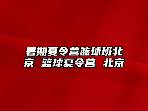 暑期夏令營籃球班北京 籃球夏令營 北京