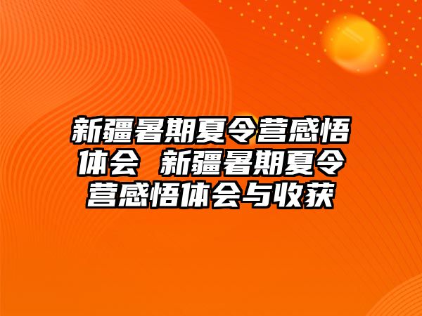 新疆暑期夏令營(yíng)感悟體會(huì) 新疆暑期夏令營(yíng)感悟體會(huì)與收獲