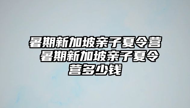 暑期新加坡親子夏令營 暑期新加坡親子夏令營多少錢