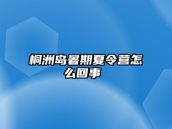 桐洲島暑期夏令營怎么回事 