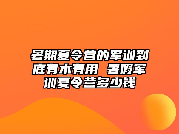 暑期夏令營的軍訓到底有木有用 暑假軍訓夏令營多少錢