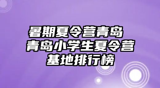 暑期夏令營青島 青島小學生夏令營基地排行榜