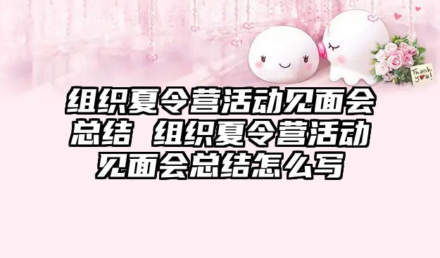 組織夏令營活動見面會總結 組織夏令營活動見面會總結怎么寫