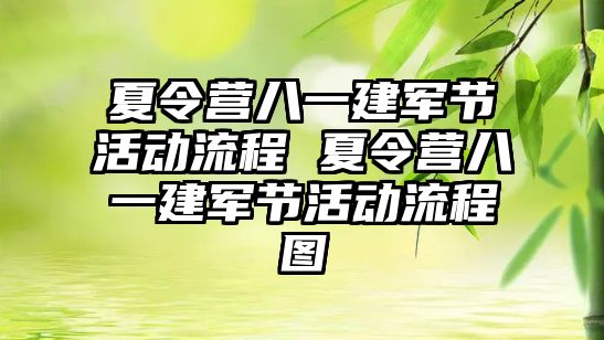 夏令營八一建軍節活動流程 夏令營八一建軍節活動流程圖