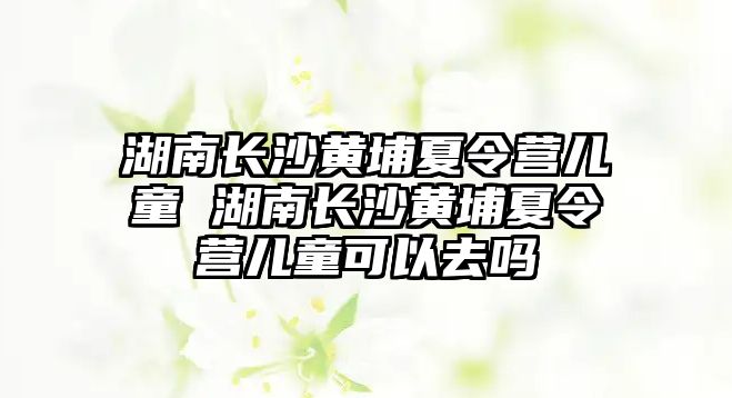 湖南長沙黃埔夏令營兒童 湖南長沙黃埔夏令營兒童可以去嗎