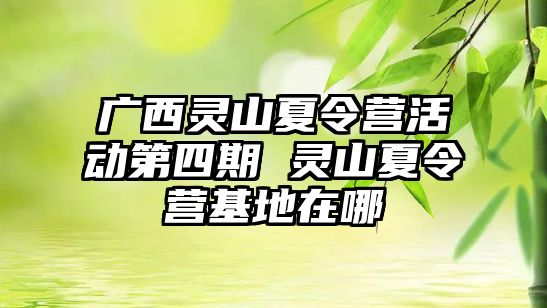 廣西靈山夏令營活動第四期 靈山夏令營基地在哪