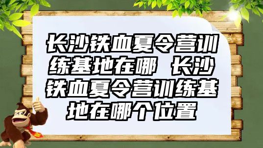 長沙鐵血夏令營訓練基地在哪 長沙鐵血夏令營訓練基地在哪個位置