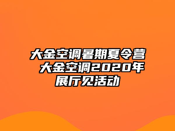 大金空調(diào)暑期夏令營 大金空調(diào)2020年展廳見活動