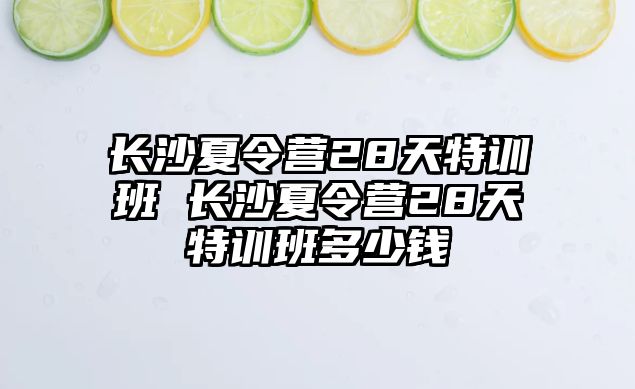 長沙夏令營28天特訓班 長沙夏令營28天特訓班多少錢