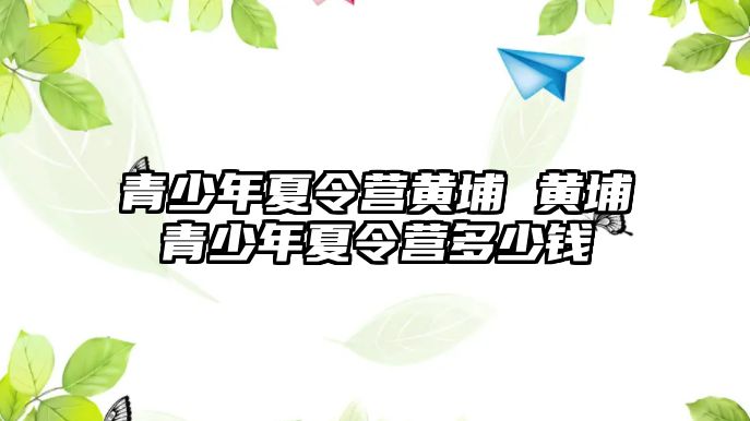 青少年夏令營黃埔 黃埔青少年夏令營多少錢